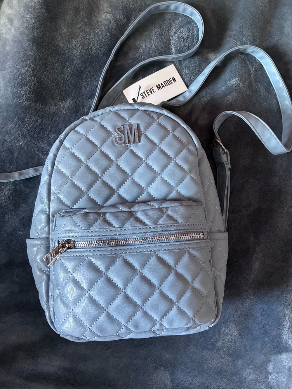 ✨Steve Madden Mini Backpack New with Tags • Powder Blue • No Flaws • - Picture 2 of 2